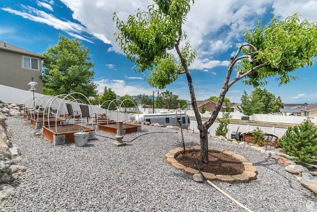 5718 W Silver Rose Cir S, Herriman, UT 84096 - view of yard featuring a garden and a residential view