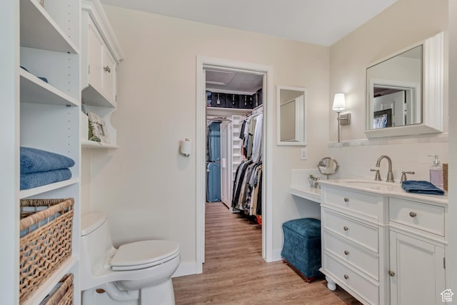 5718 W Silver Rose Cir S, Herriman, UT 84096 - bathroom with wood finished floors and vanity