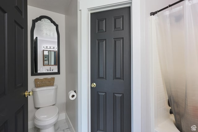 10787 S Pine Shadow Rd, South Jordan, UT 84009 - full bath featuring marble look tiles and shower / bathtub combination with curtain
