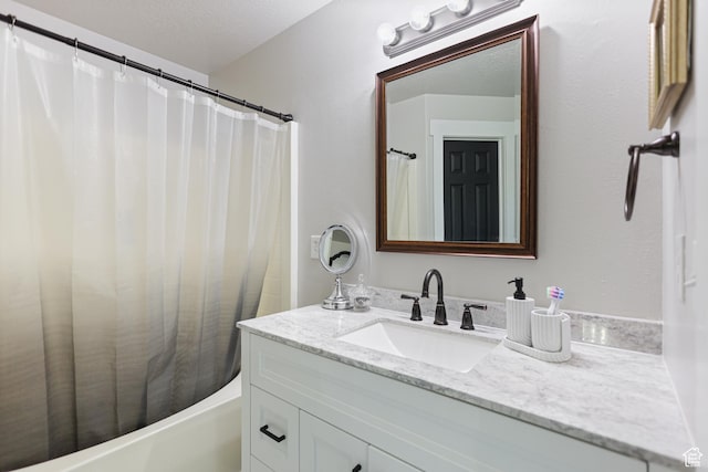 10787 S Pine Shadow Rd, South Jordan, UT 84009 - bathroom featuring vanity and shower / bath combo with shower curtain