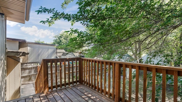 4445 S Honeywood Ln, West Valley City, UT 84120 - view of wooden deck