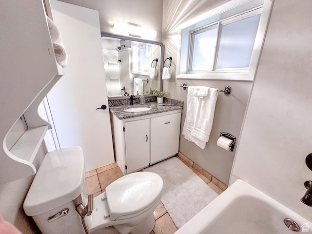 297 S 200 W, Richmond, UT 84333 - bathroom featuring vanity, a tub to relax in, a shower, and tile patterned flooring