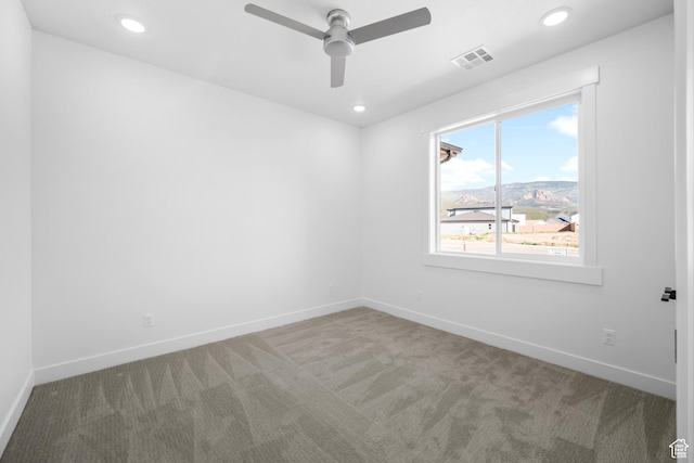 2154 S Bluff Dr, Cedar City, UT 84720 - carpeted spare room with ceiling fan and recessed lighting