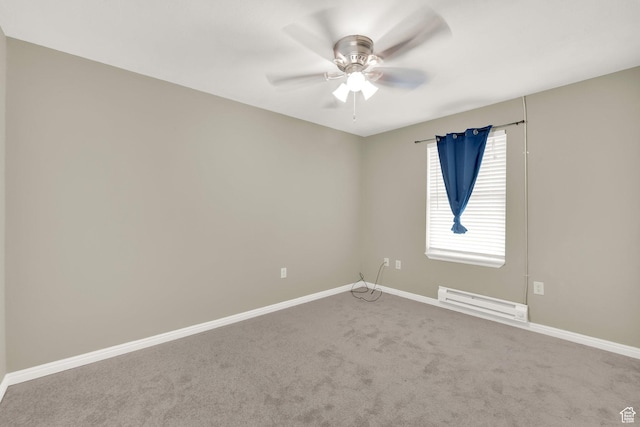 710 N 800 W Unit 11, Salt Lake City, UT 84116 - carpeted empty room with baseboard heating and a ceiling fan