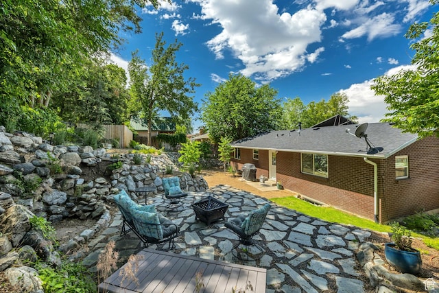 26 N 325 E, Farmington, UT 84025 - view of patio with an outdoor fire pit