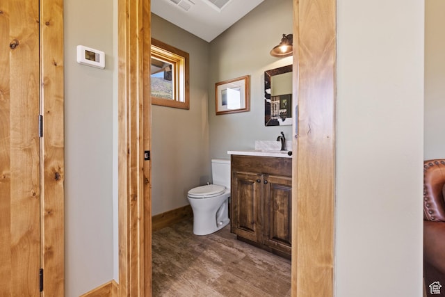 3911 N Zermatt St, Eden, UT 84310 - bathroom featuring vanity and wood finished floors