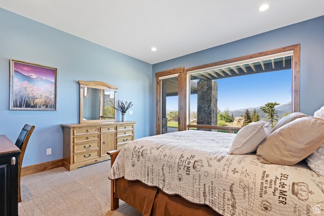 3911 N Zermatt St, Eden, UT 84310 - bedroom with light carpet and recessed lighting