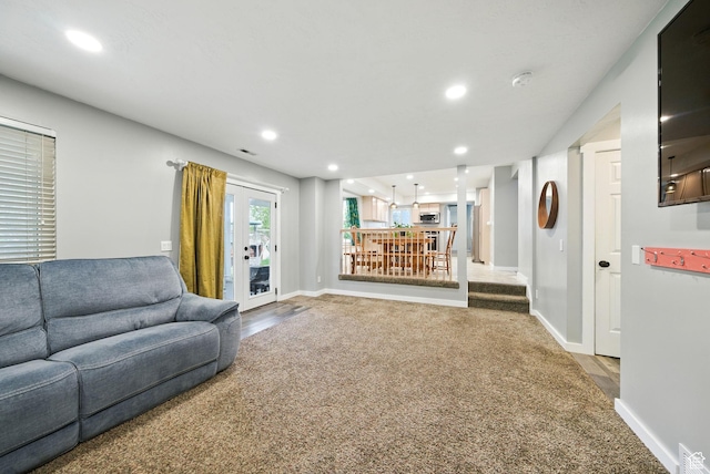 3474 W 7520 S, West Jordan, UT 84084 - carpeted living room featuring recessed lighting