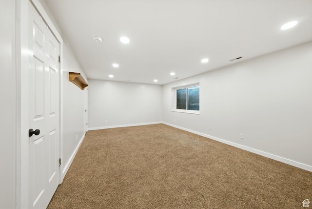 3474 W 7520 S, West Jordan, UT 84084 - basement with carpet floors and recessed lighting