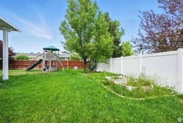 3474 W 7520 S, West Jordan, UT 84084 - fenced backyard with a playground
