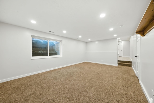 3474 W 7520 S, West Jordan, UT 84084 - carpeted empty room featuring recessed lighting and baseboards