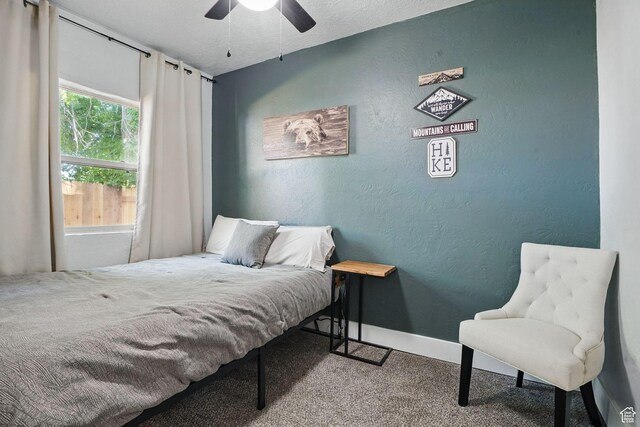 2973 Adams Ave, Ogden, UT 84403 - bedroom with carpet floors and ceiling fan