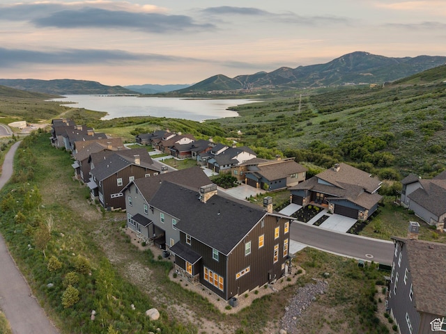 12756 N Belaview Way, Hideout, UT 84036 - aerial view of residential area featuring a water and mountain view