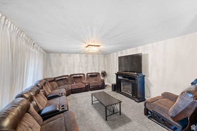 785 N 200 E, Tremonton, UT 84337 - living area featuring carpet floors and a glass covered fireplace