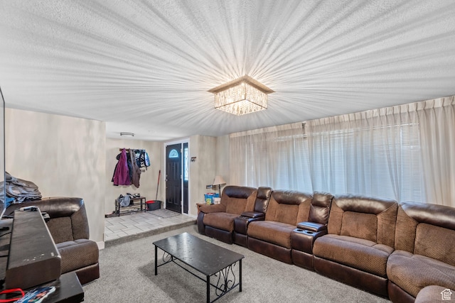 785 N 200 E, Tremonton, UT 84337 - carpeted living area with a chandelier and baseboards