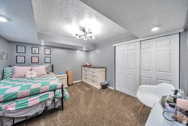 1295 S 4050 W, Syracuse, UT 84075 - bedroom with a textured ceiling, carpet flooring, and a closet