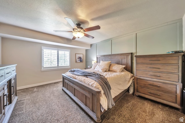 1295 S 4050 W, Syracuse, UT 84075 - carpeted bedroom featuring a textured ceiling and ceiling fan
