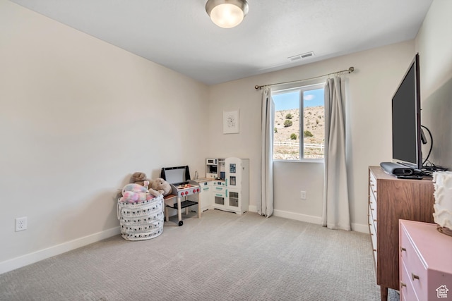 7366 N Golden Summit Dr, Eagle Mountain, UT 84005 - living area featuring light carpet and an office area