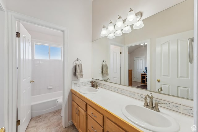 11694 S Stone Crest Cir W, Riverton, UT 84065 - full bathroom featuring double vanity and shower / bath combination