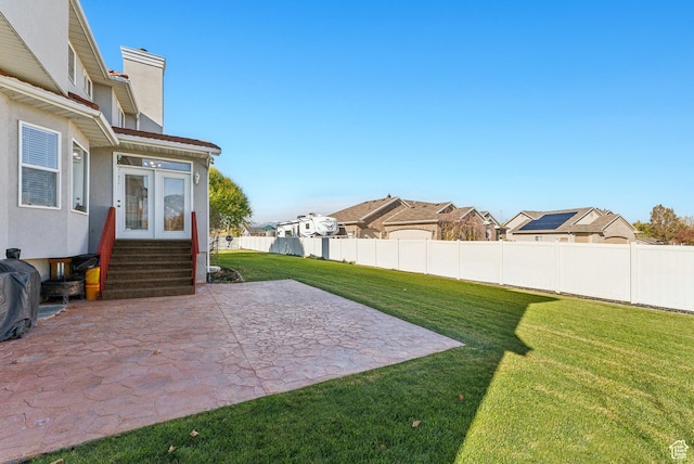 11694 S Stone Crest Cir W, Riverton, UT 84065 - view of yard with a patio area, a residential view, and entry steps