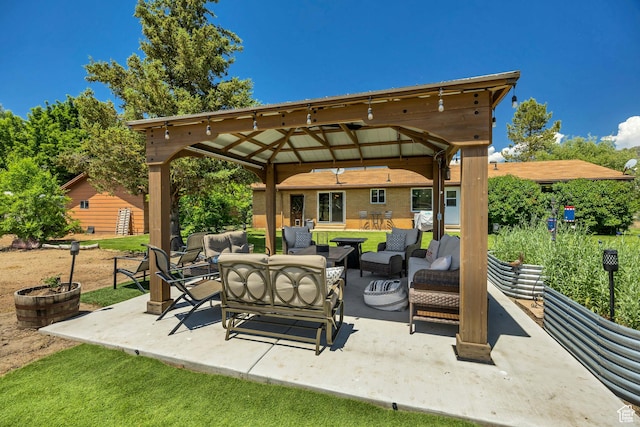 8695 E 800 S, Huntsville, UT 84317 - view of patio / terrace with a gazebo and outdoor lounge area