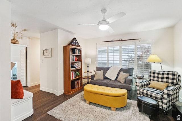 4178 S 650 E, Murray, UT 84107 - living room with dark wood-type flooring and a ceiling fan