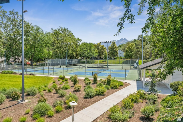 4178 S 650 E, Murray, UT 84107 - view of tennis court with a mountain view