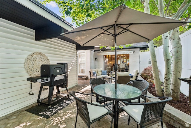 4178 S 650 E, Murray, UT 84107 - view of patio / terrace with outdoor dining space, outdoor lounge area, and grilling area