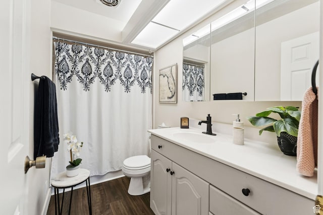4178 S 650 E, Murray, UT 84107 - full bath with vanity, wood finished floors, and a shower with shower curtain