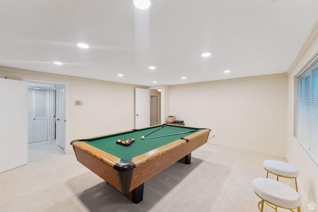 4178 S 650 E, Murray, UT 84107 - recreation room featuring light carpet, recessed lighting, and billiards