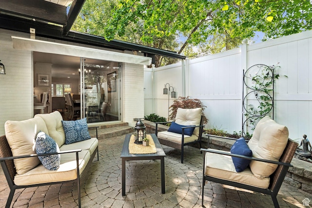 4178 S 650 E, Murray, UT 84107 - fenced backyard with an outdoor hangout area and a patio