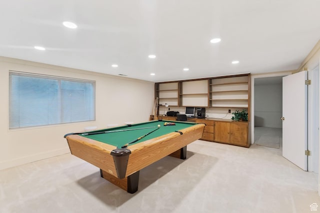4178 S 650 E, Murray, UT 84107 - recreation room featuring recessed lighting, light colored carpet, and pool table