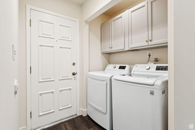 4178 S 650 E, Murray, UT 84107 - washroom featuring washer and clothes dryer, dark wood-style flooring, and cabinet space