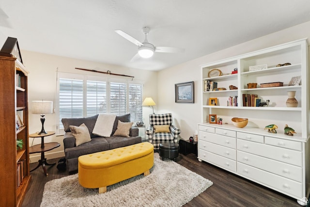 4178 S 650 E, Murray, UT 84107 - living area with ceiling fan and dark wood finished floors