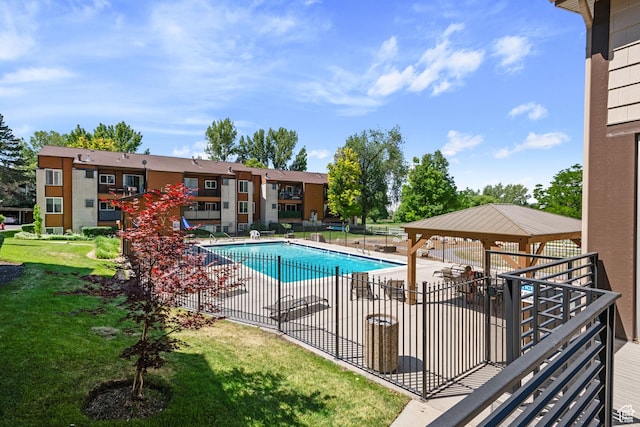 2402 S Elizabeth St Unit 5, Salt Lake City, UT 84106 - community pool with a gazebo and a patio