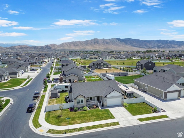 4764 N Gunsight Peak Dr, Eagle Mountain, UT 84005 - aerial view of residential area featuring mountains