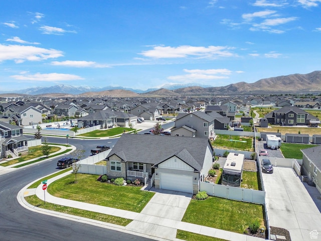4764 N Gunsight Peak Dr, Eagle Mountain, UT 84005 - aerial view of residential area with a mountain backdrop