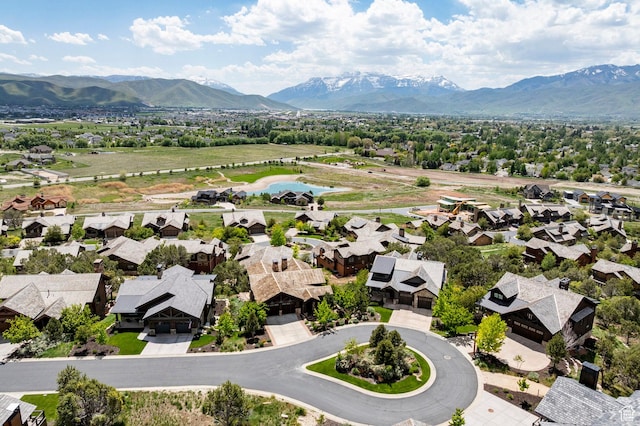 285 N Kings Peak Ct, Heber City, UT 84032 - aerial perspective of suburban area featuring a water and mountain view