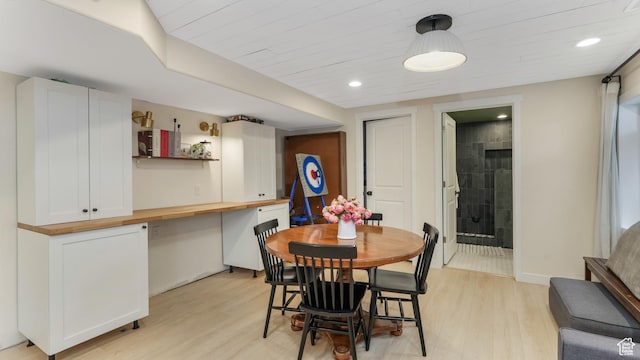 748 S Crooked Post Way, Saratoga Springs, UT 84045 - dining space with light wood-style floors, recessed lighting, and an office area