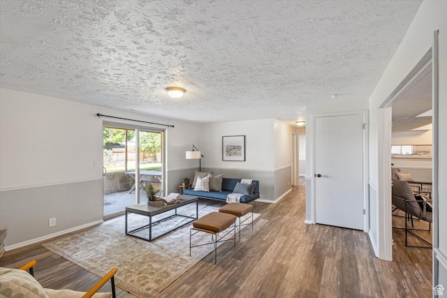 3195 E Willowcrest S, Cottonwood Heights, UT 84121 - living area with wood finished floors and a textured ceiling