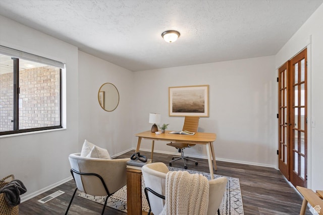 3195 E Willowcrest S, Cottonwood Heights, UT 84121 - home office with wood finished floors and a textured ceiling