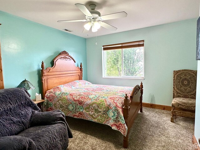 840 S Williams Cv W, Salem, UT 84653 - bedroom featuring carpet flooring and a ceiling fan