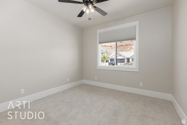 2818 E Rill Dr, Washington, UT 84780 - carpeted spare room featuring baseboards and ceiling fan