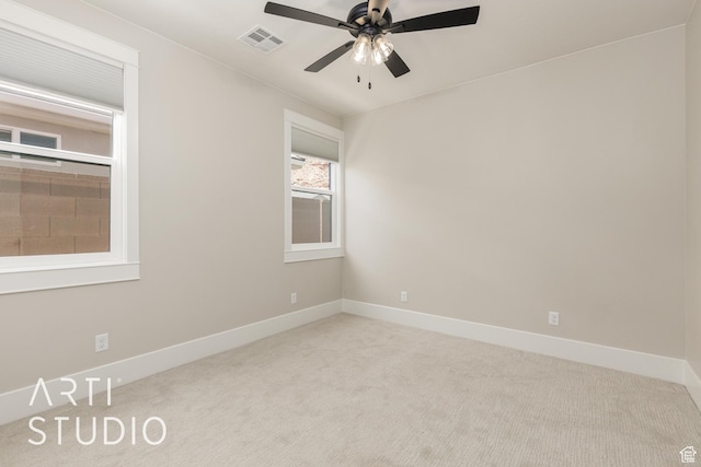 2818 E Rill Dr, Washington, UT 84780 - spare room with ceiling fan and carpet flooring