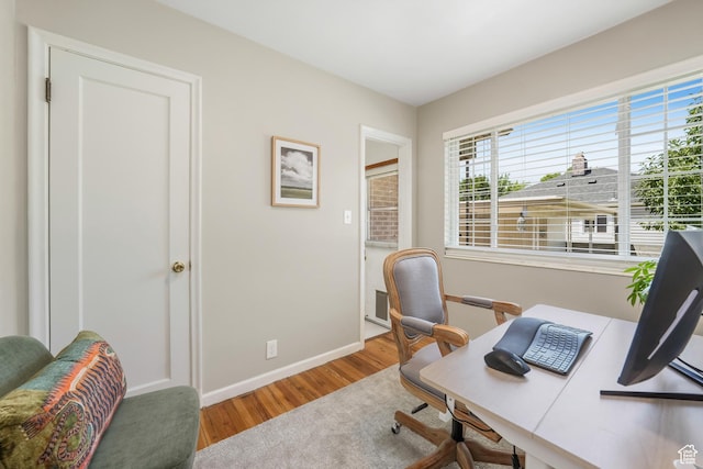 2612 S 1900 E, Salt Lake City, UT 84106 - office area with wood finished floors and baseboards
