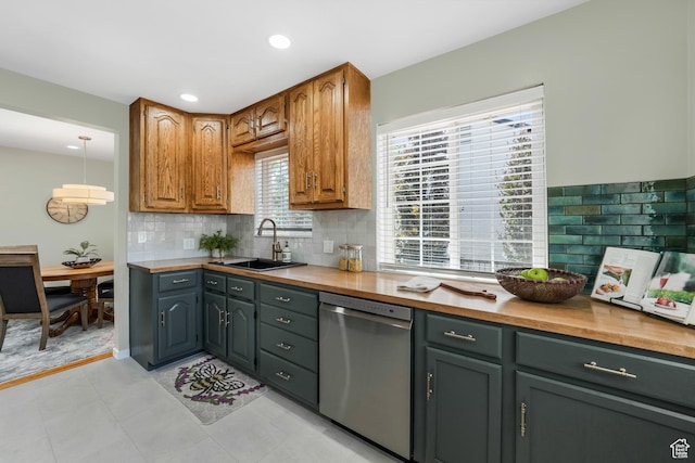 2612 S 1900 E, Salt Lake City, UT 84106 - kitchen featuring dishwasher, decorative backsplash, and recessed lighting
