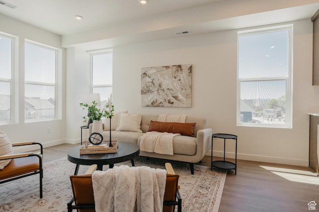 247 E 1850 N Unit 1, North Ogden, UT 84414 - living area with wood finished floors and recessed lighting
