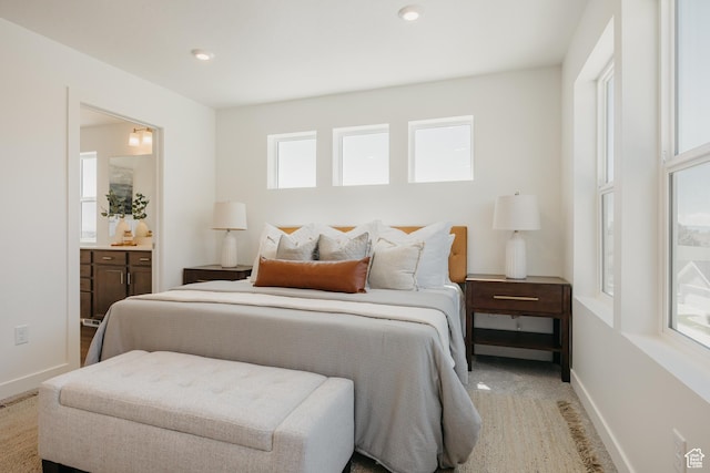 247 E 1850 N Unit 1, North Ogden, UT 84414 - bedroom with connected bathroom, carpet flooring, and recessed lighting
