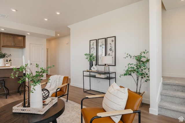 247 E 1850 N Unit 1, North Ogden, UT 84414 - dining area featuring wood finished floors, recessed lighting, and stairway