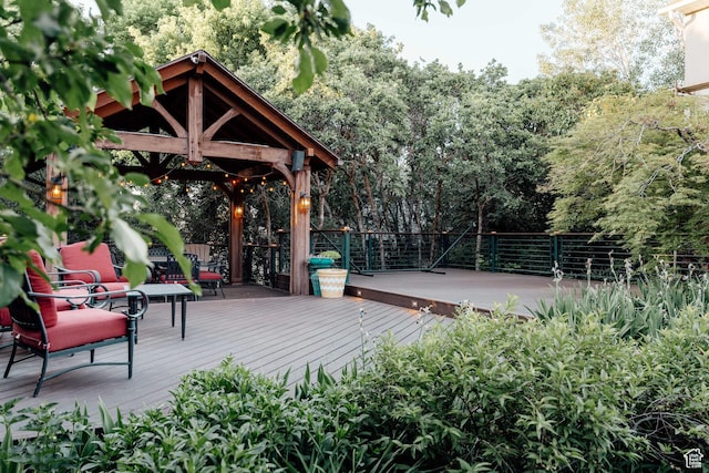 9788 S Dante Rd E, Sandy, UT 84092 - wooden terrace featuring a gazebo